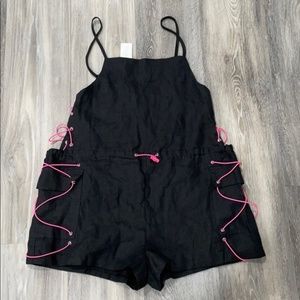 LF Millau Black Linen Bungee romper S